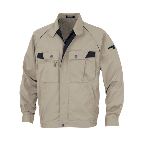 形態安定長袖ブルゾン【18002-OKH】 C3.ベージュ