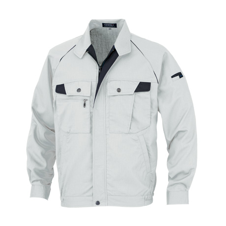 形態安定長袖ブルゾン【18002-OKH】 C4.シルバーグレー