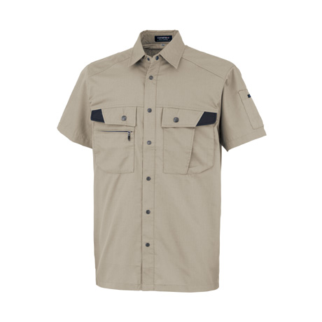 形態安定半袖シャツ【18003-OKH】 C3.ベージュ