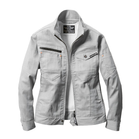 テーパードシルエットジャケット【1801-BAT】 5.シルバー