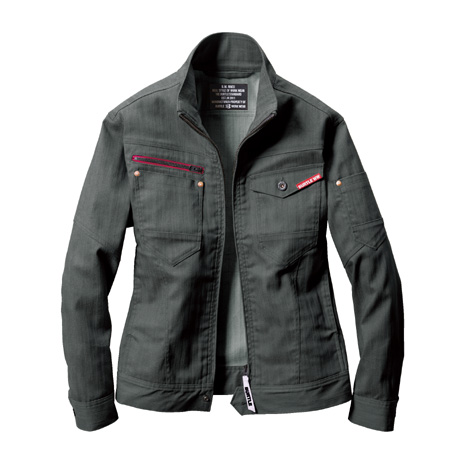 テーパードシルエットジャケット【1801-BAT】 14.ミルスグリーン