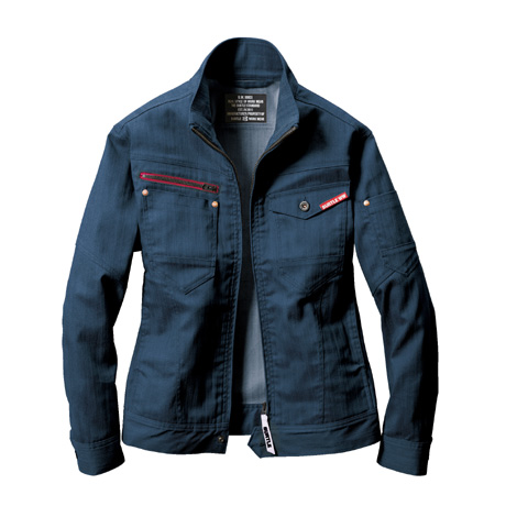 テーパードシルエットジャケット【1801-BAT】 45.インディゴ