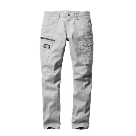 テーパードシルエットカーゴパンツ【1802-BAT】 5.シルバー