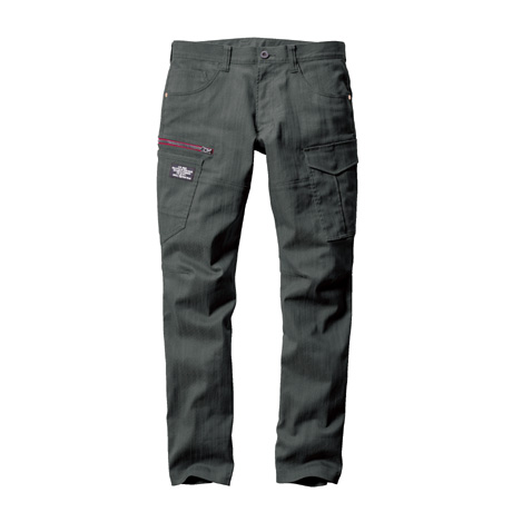 テーパードシルエットカーゴパンツ【1802-BAT】 14.ミルスグリーン