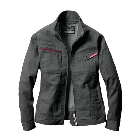 ストレッチ長袖ジャケット【1811-BAT】 14.ミルスグリーン