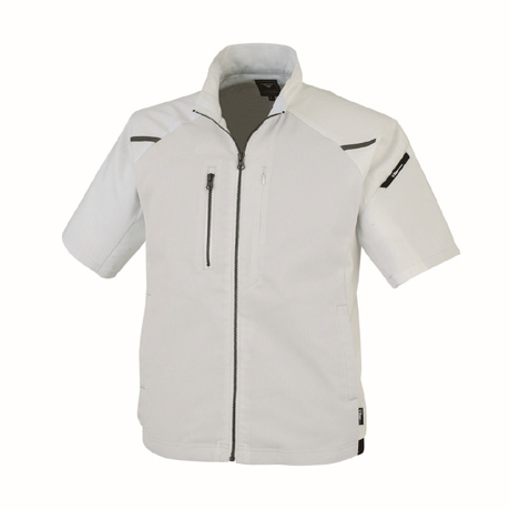 軽量カラー半袖ブルゾン【1811-XEB】 22.シルバーグレー