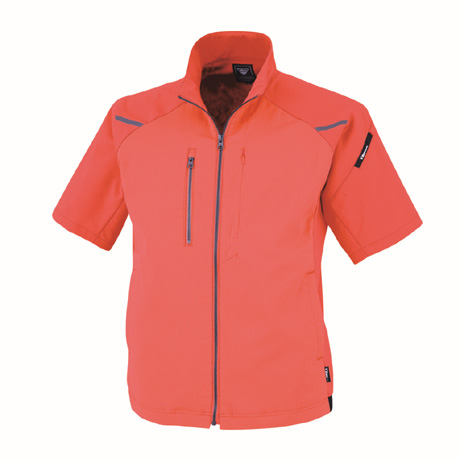 軽量カラー半袖ブルゾン【1811-XEB】 82.オレンジ