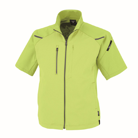 軽量カラー半袖ブルゾン【1811-XEB】 84.イエローグリーン