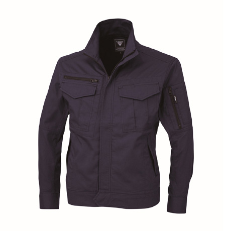 綿100％長袖ブルゾン【2014-XEB】 19.ディープネイビー