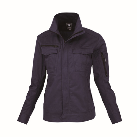 綿100％レディス長袖ブルゾン【2018-XEB】 19.ディープネイビー