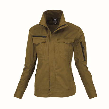 綿100％レディス長袖ブルゾン【2018-XEB】 81.キャメル