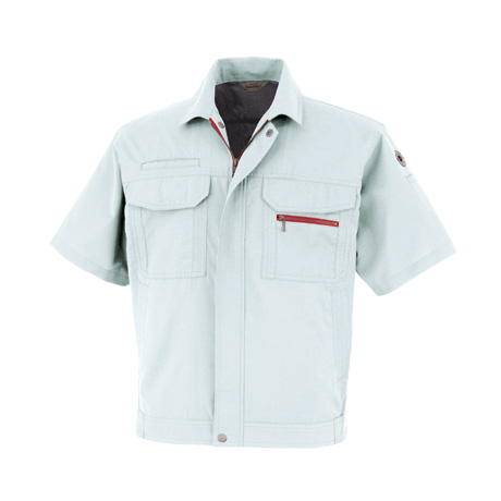 麻混半袖ブルゾン【22011-OKH】 C3.グレー