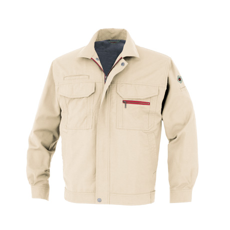 麻混長袖ブルゾン【22012-OKH】 C2.アイボリー