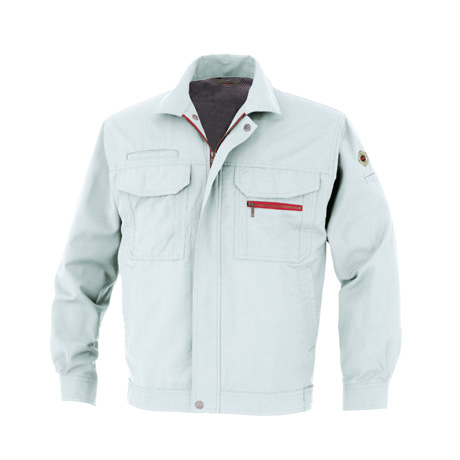 麻混長袖ブルゾン【22012-OKH】 C3.グレー