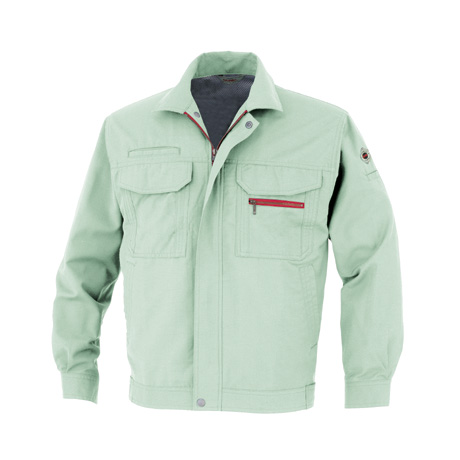 麻混長袖ブルゾン【22012-OKH】 C4.アースグリーン