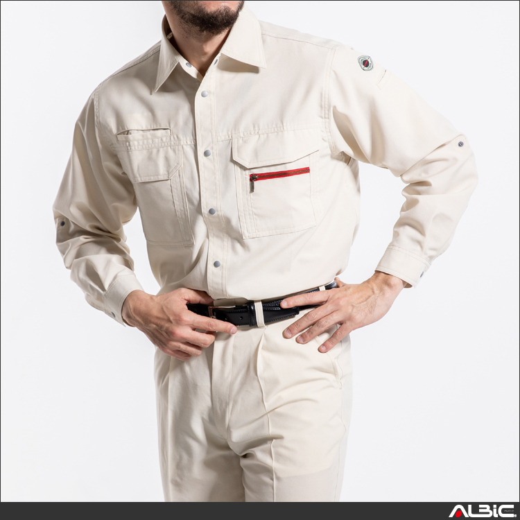 麻混長袖シャツ【22014-OKH】 商品写真