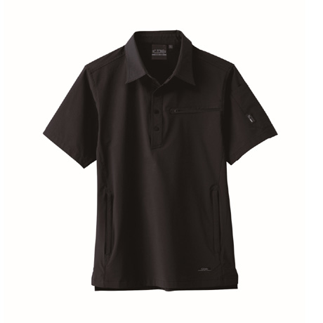 2WAYストレッチ半袖シャツ【2222-XEB】 90.クロ