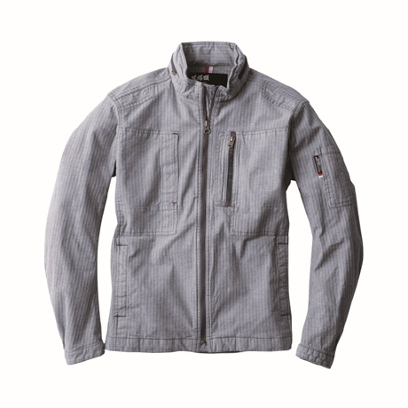 超伸びストレッチ長袖ブルゾン【2294-XEB】 116.杢ブルー