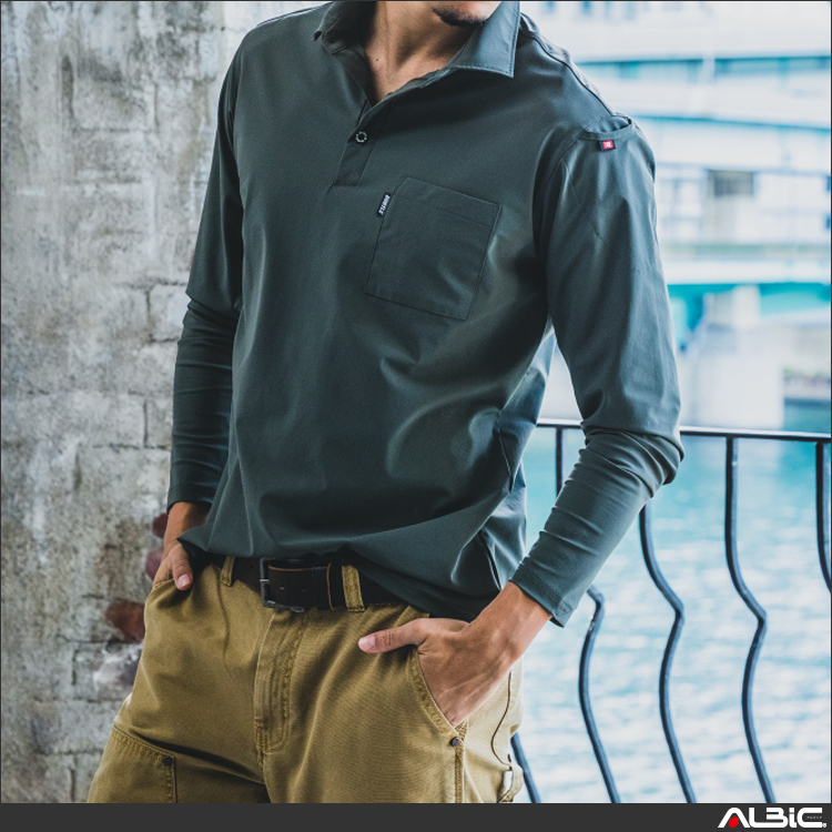 消臭加工長袖ポロシャツ【235-BAT】 商品写真