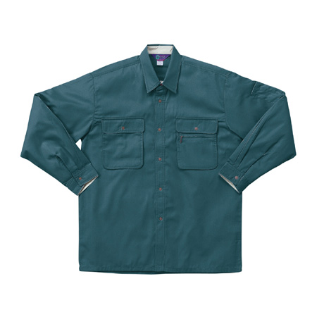 制電長袖シャツ【25069-KRO】 85.シャドーブルー