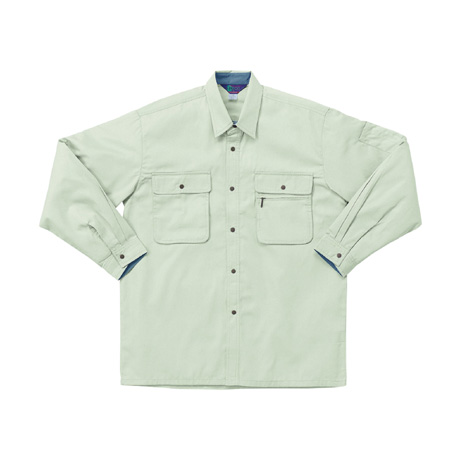 制電長袖シャツ【25069-KRO】 89.アースグリーン