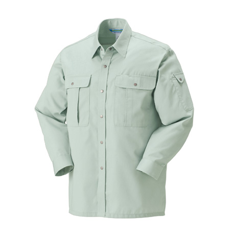 形状記憶加工長袖シャツ【2535-KRO】 89.ライトグリーン