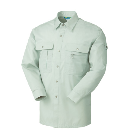 形状記憶加工長袖オールシーズン【2536-KRO】 89.ライトグリーン