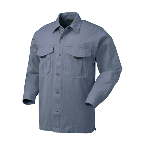 長袖シャツ（脇スリット）【25380-KRO】 85.グリーン