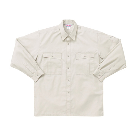 制電長袖シャツ【2540-KRO】 20.アイボリー