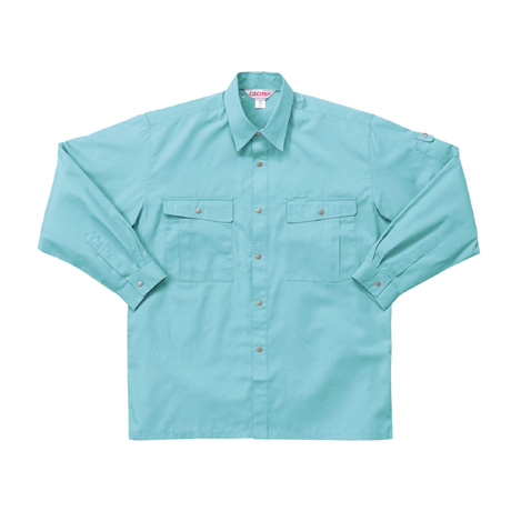 制電長袖シャツ【2540-KRO】 85.アクアブルー