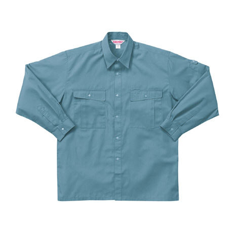 制電長袖シャツ【2540-KRO】 850.シャドーブルー