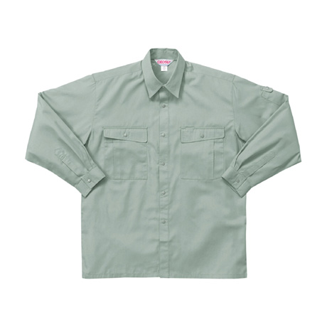 制電長袖シャツ【2540-KRO】 890.スモークグリーン