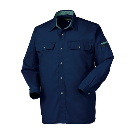 制電長袖シャツ【25486-KRO】 11.ネイビー