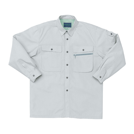 リサイクル素材長袖シャツ【25488-KRO】 20.アイボリー