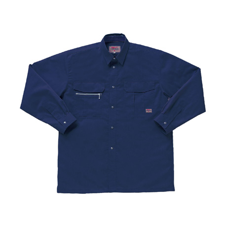 吸汗速乾長袖シャツ【25508-KRO】 11.ネイビー