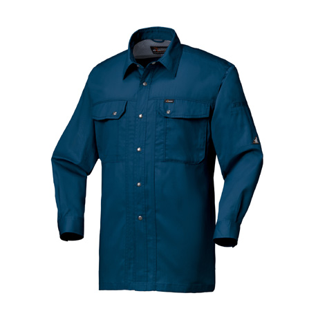 形態安定長袖シャツ【25524-KRO】 10.ブルー