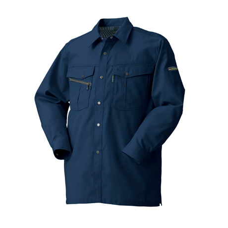 形状記憶長袖シャツ（脇スリット）【25580-KRO】 11.ネイビー