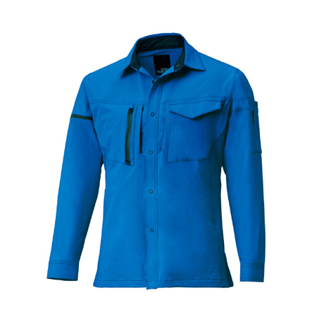 360°ストレッチ長袖シャツ【25674-KRO】 10.ブルー