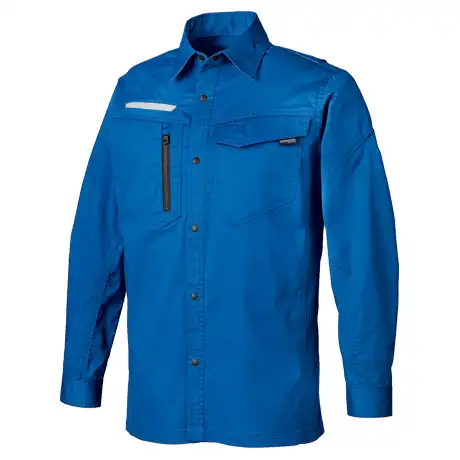 作業服 長袖シャツ ロイヤルブルー 【25684-KRO】 
