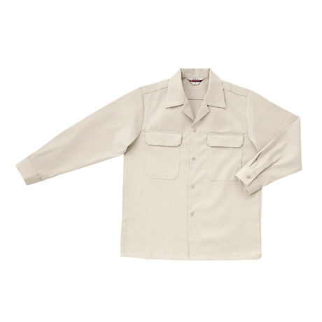 帯電防止長袖開衿シャツ【25700-KRO】 20.アイボリー