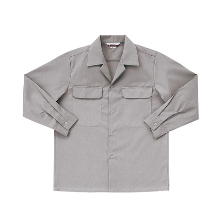 帯電防止長袖開衿シャツ【25700-KRO】 40.グレー