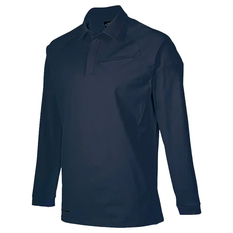 作業服 長袖ポロシャツ ネイビー 【25906-KRO】 