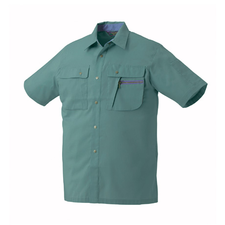 抗菌防臭半袖シャツ【26011-KRO】 850.パウダーグリーン