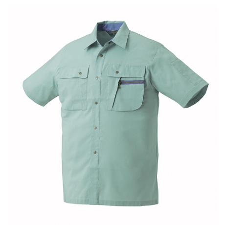 抗菌防臭半袖シャツ【26011-KRO】 890.スモークグリーン