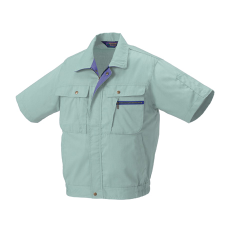 抗菌防臭半袖ジャンパー【26012-KRO】 890.スモークグリーン