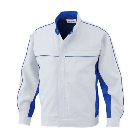 東レリサイクロン素材ジャケット【2626-BBO】 65.シルバーグレー×ロイヤルブルー