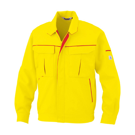 防汚加工ジャケット【2627-BBO】 34.イエロー×レッド