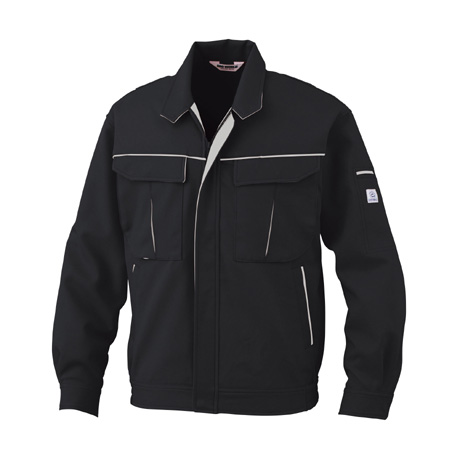 防汚加工ジャケット【2627-BBO】 76.ブラック×シルバーグレー