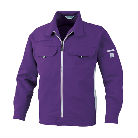 防汚加工ジャケット【2629-BBO】 46.パープル×シルバーグレー