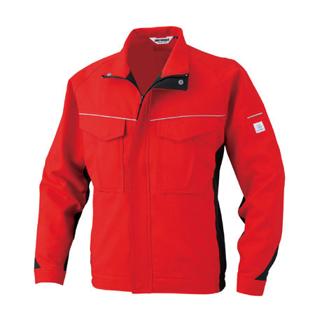 反射材付きジャケット【2636-BBO】 47.レッド×ブラック